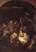 REMBRANDT Harmenszoon van Rijn The Adoration of the Shepherds oil painting picture wholesale